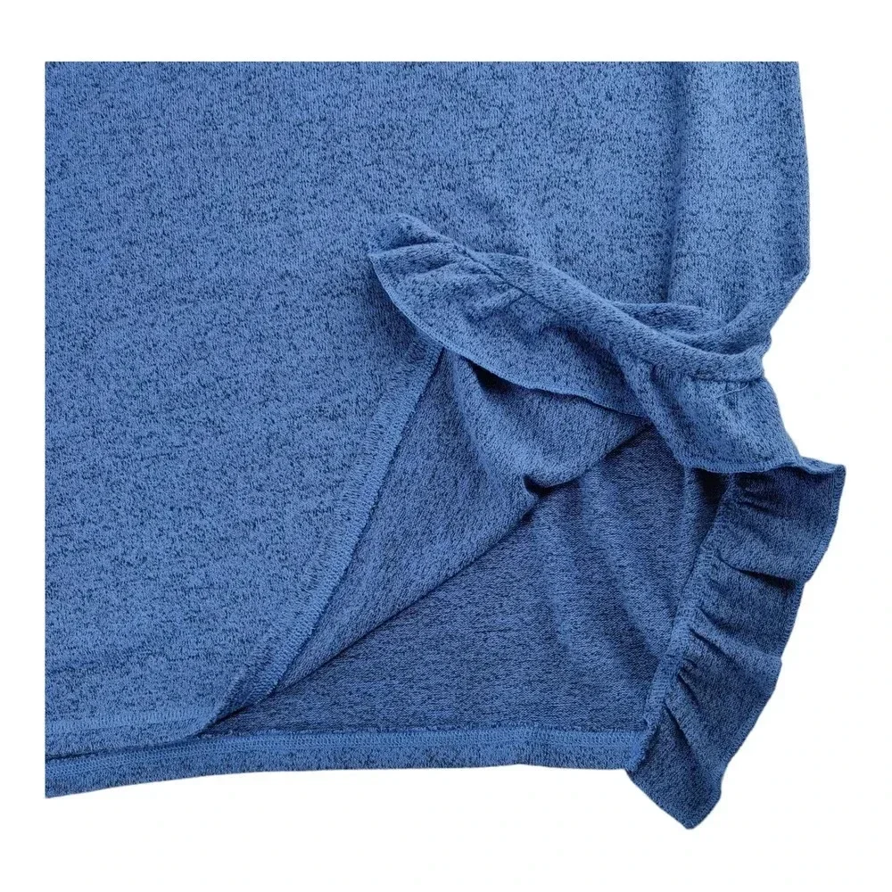 Lane Bryant Women's Size 14/16 Marled Blue 3/4 Sleeves Knit Top
